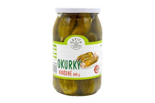 Okurky kvašené 840 g Ervita 1