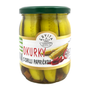 Okurky s chilli papričkou 500 g Ervita