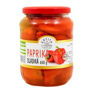 Paprika červená kápie půlky 720 g Ervita