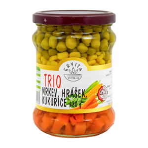 Trio kukuřice, hrášek, mrkev 480 g Ervita
